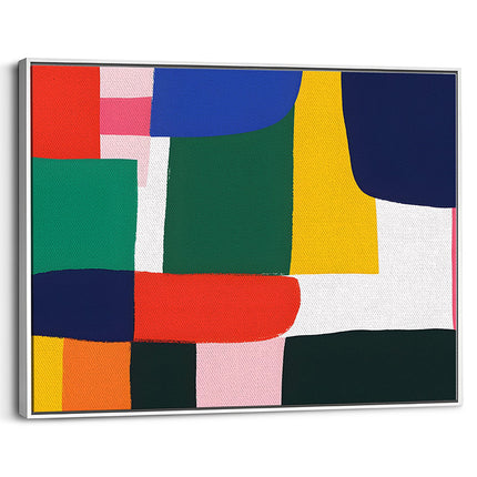 Bold Colour Block Geometry Abstract Canvas