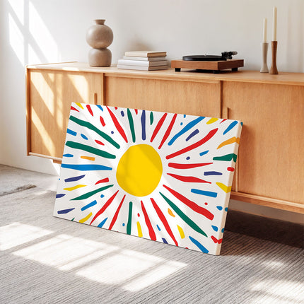 Colour Burst Sunburst Abstract Canvas