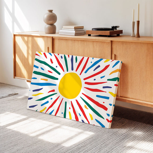 Colour Burst Sunburst Abstract Canvas