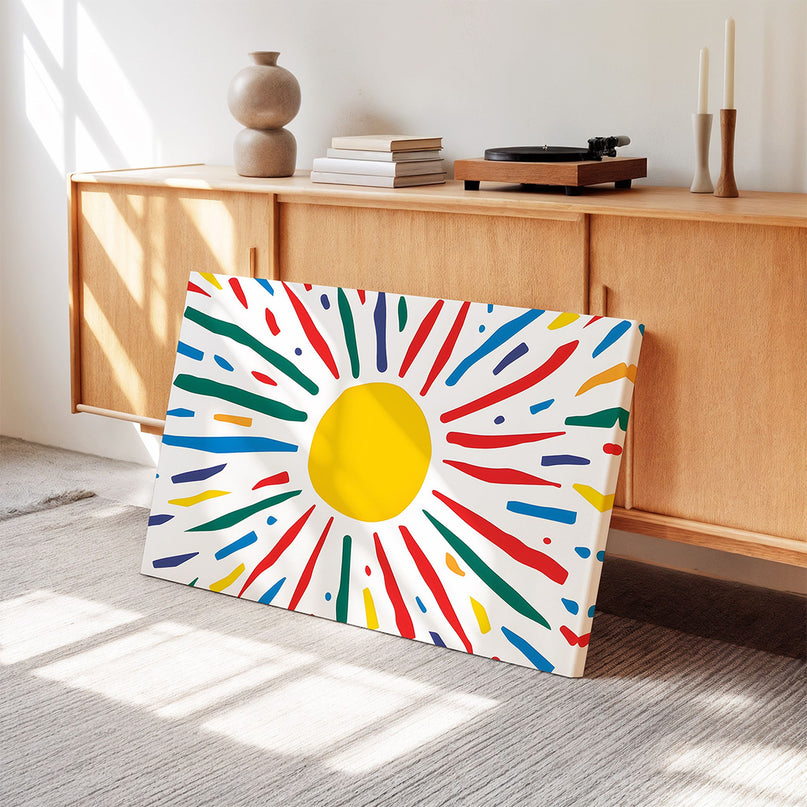 Colour Burst Sunburst Abstract Canvas