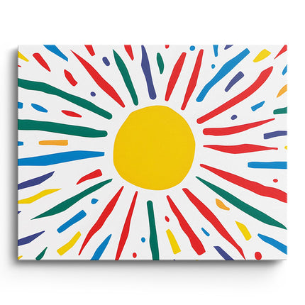 Colour Burst Sunburst Abstract Canvas