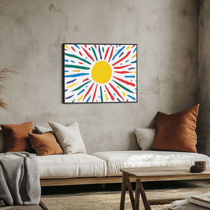 Colour Burst Sunburst Abstract Canvas