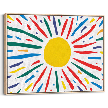 Colour Burst Sunburst Abstract Canvas