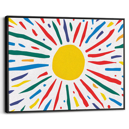 Colour Burst Sunburst Abstract Canvas