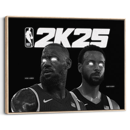 “Neon Kings” Black & White NBA 2K25 Canvas