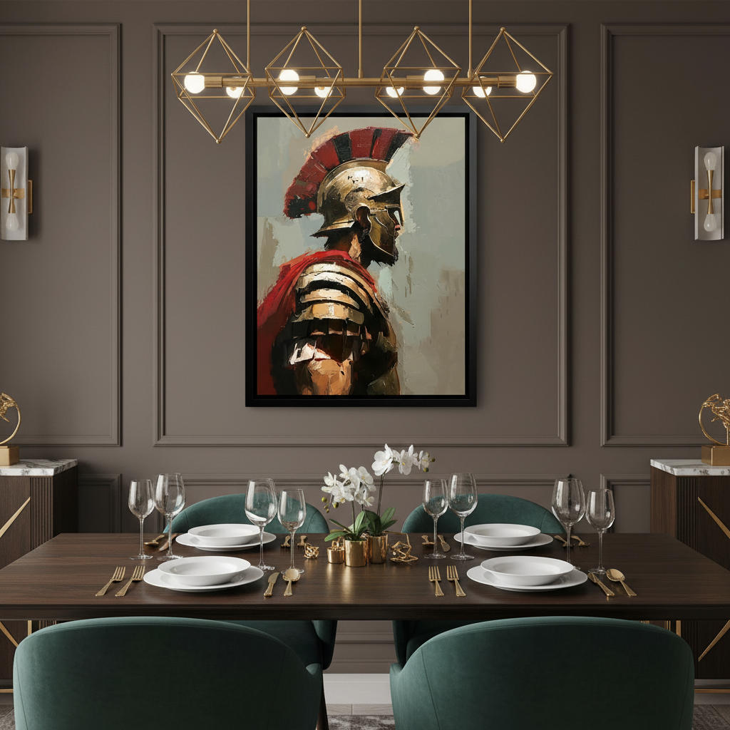 Warrior Spirit: Heroic Canvas Framed Wall Art