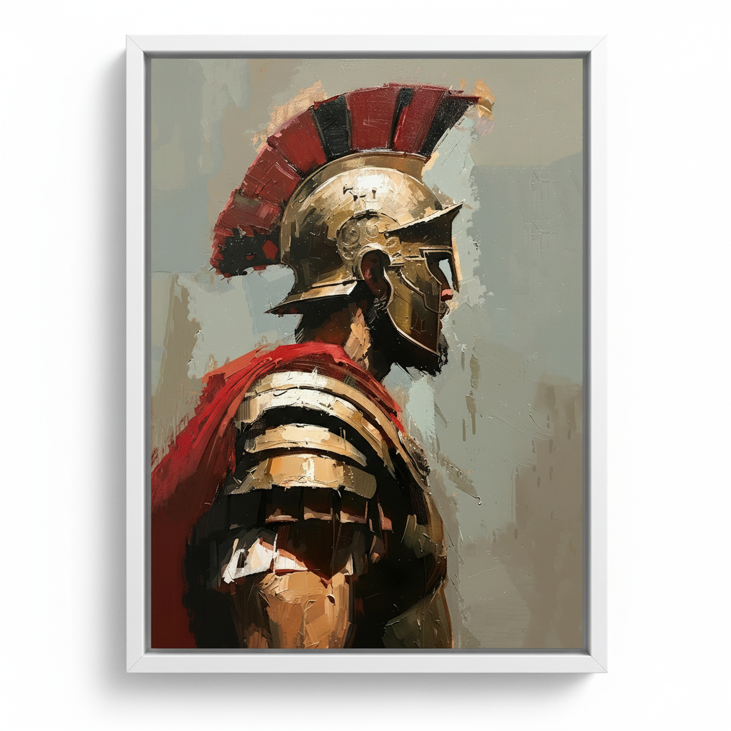 Warrior Spirit: Heroic Canvas Framed Wall Art
