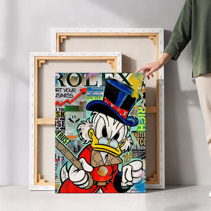 Money Maker Duck Canvas Print