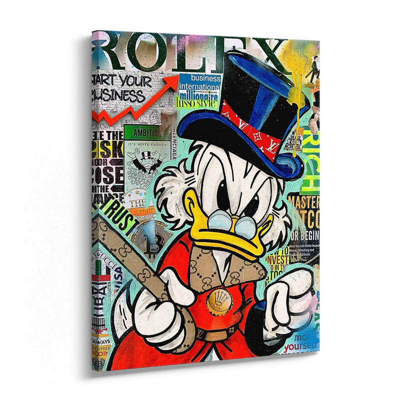 Money Maker Duck Canvas Print
