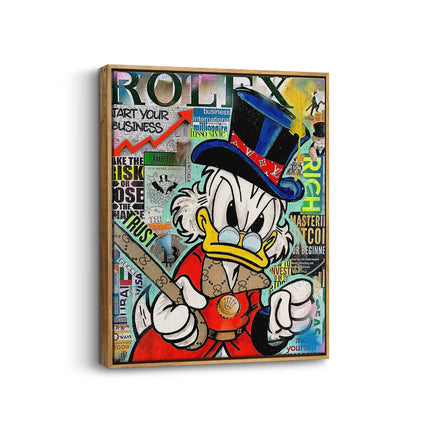 Money Maker Duck Canvas Print