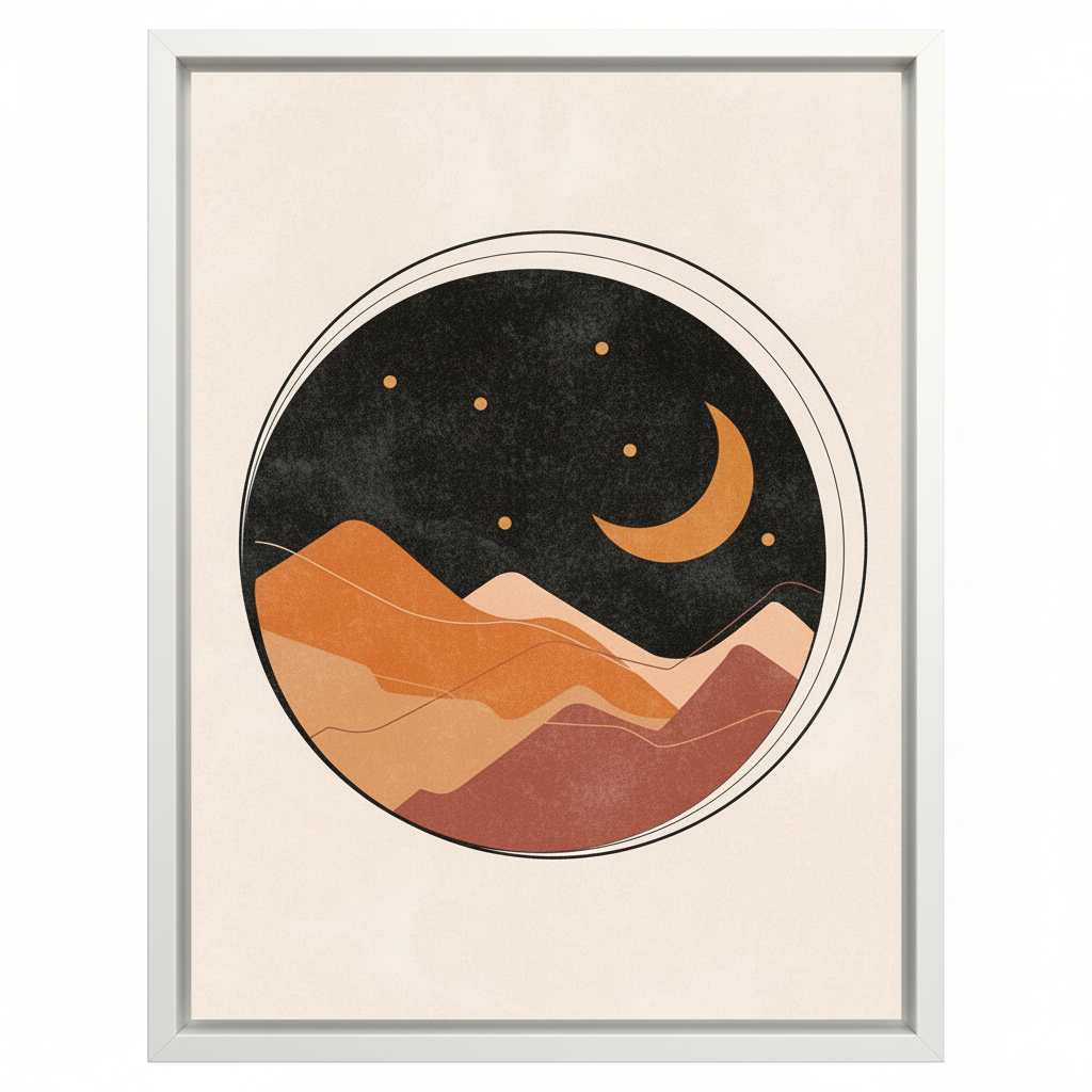 Sunset Serenity – Framed Canvas Wall Art