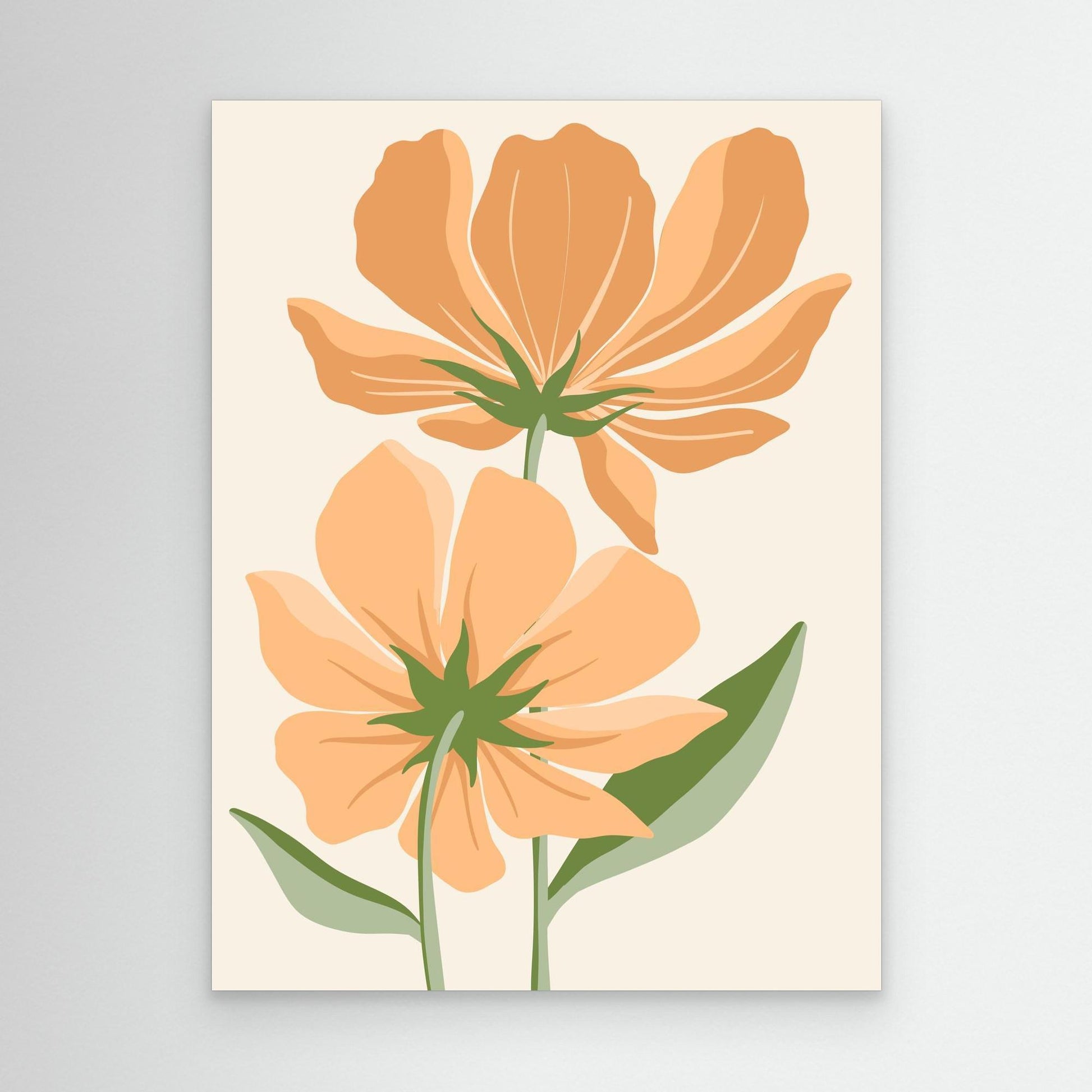 Peach Petals – Framed Canvas Wall Art