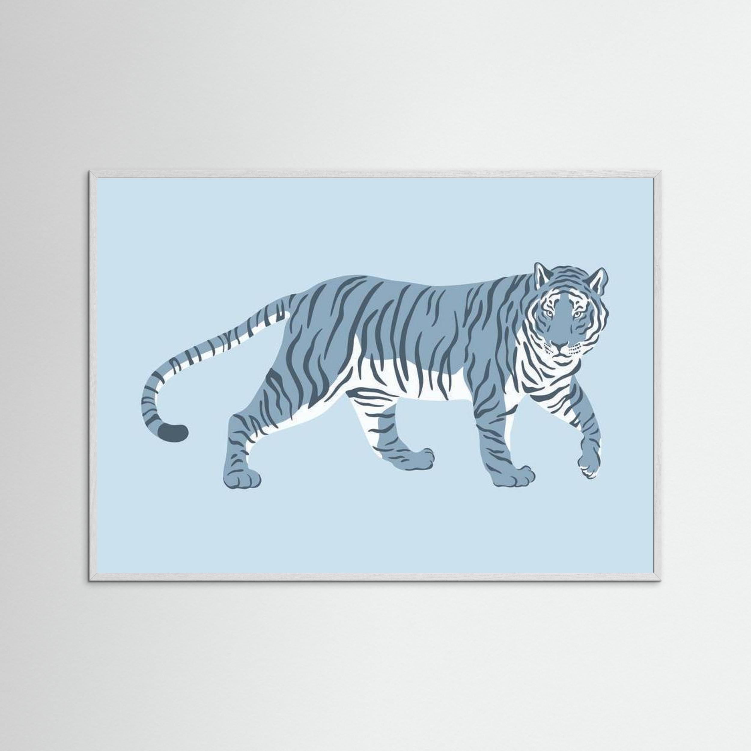 Blue Tiger Illustration