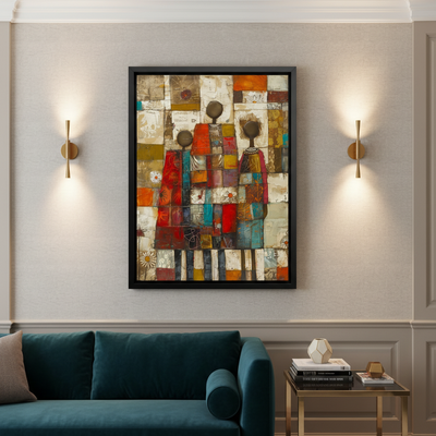 Cultural Harmony – Framed Canvas Wall Art