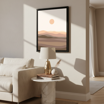 Sunrise Layers – Framed Canvas Wall Art