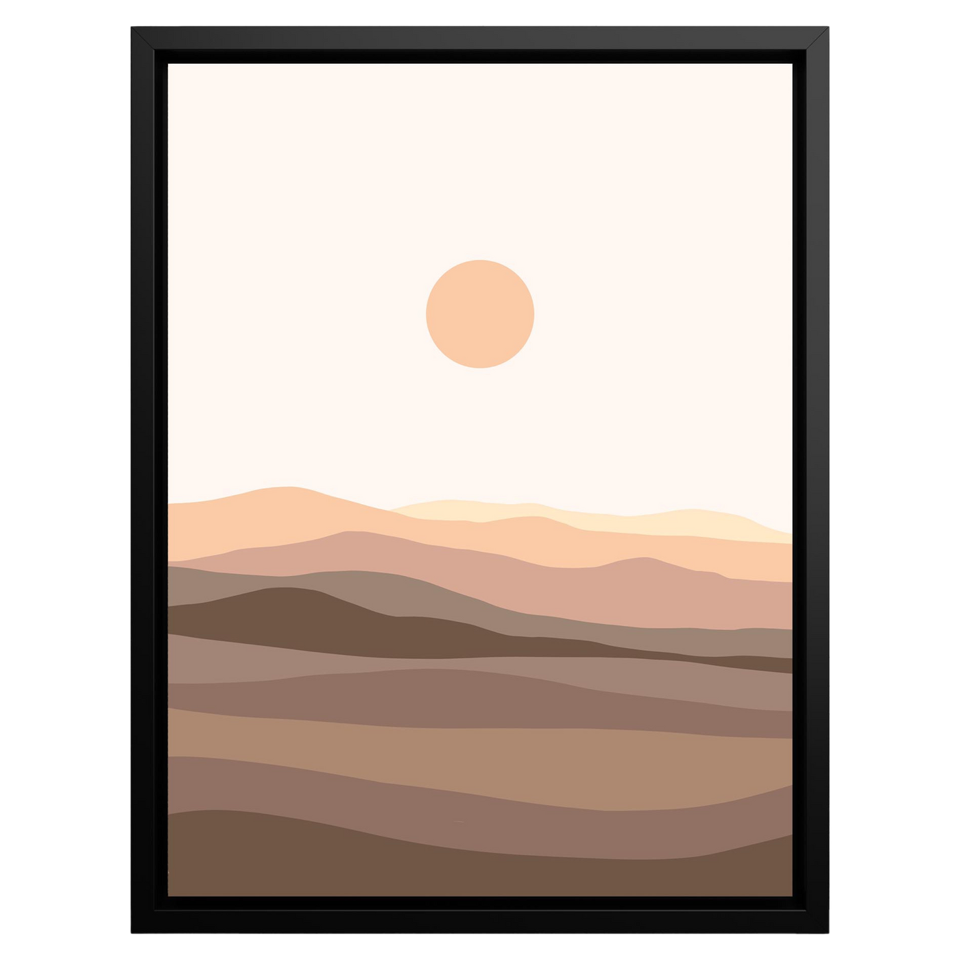 Sunrise Layers – Framed Canvas Wall Art
