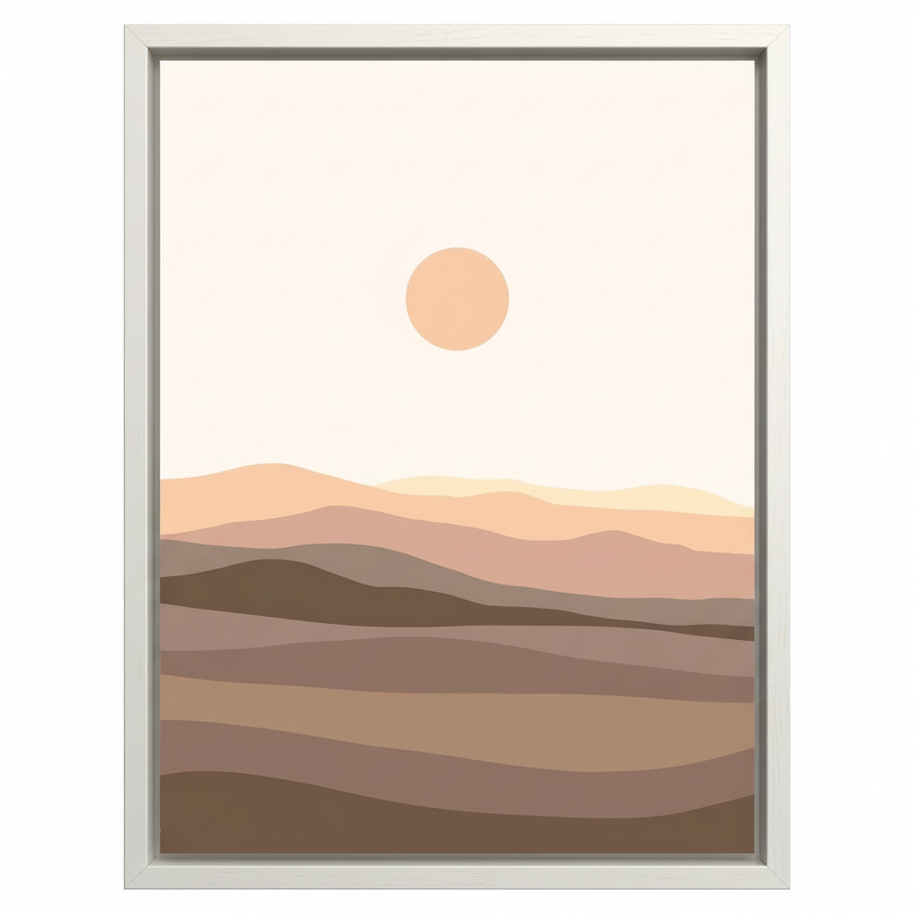 Sunrise Layers – Framed Canvas Wall Art