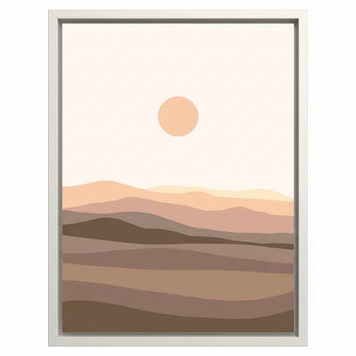 Sunrise Layers – Framed Canvas Wall Art
