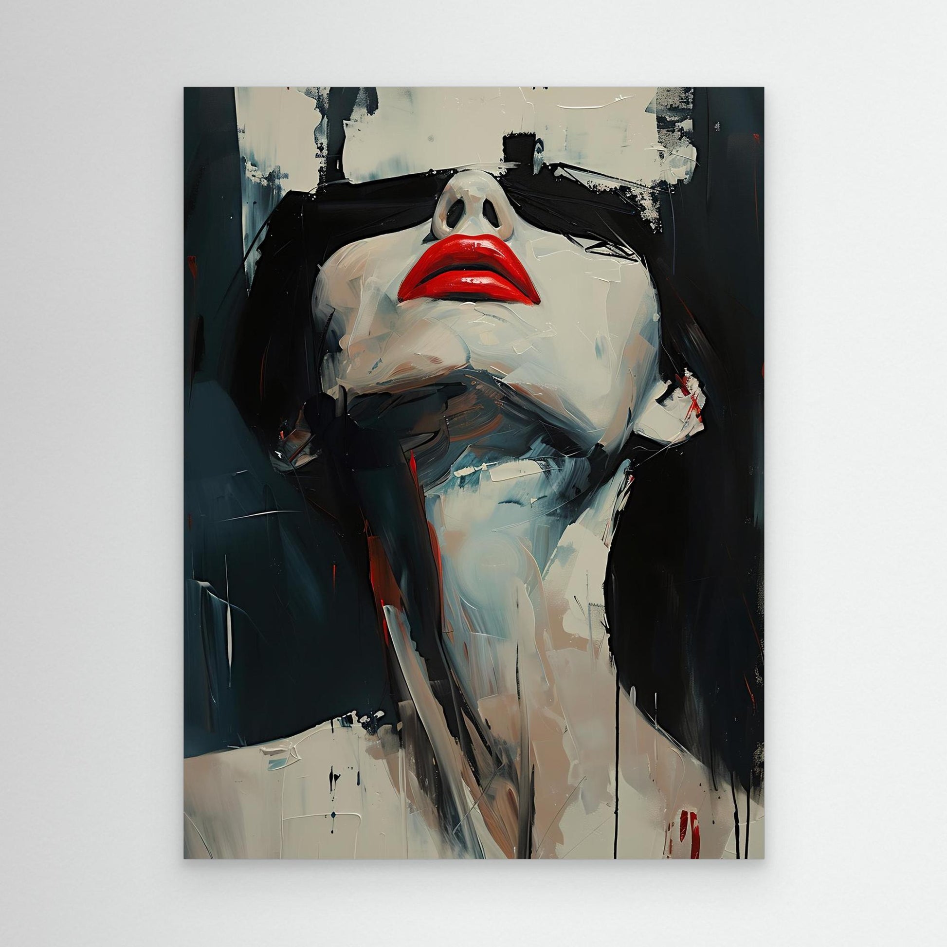 Crimson Reverie | Bold Elegance in Motion Framed Wall Canvas