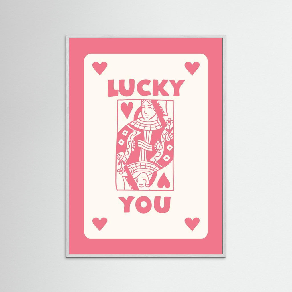 Lucky You” Hearts Playing Card 