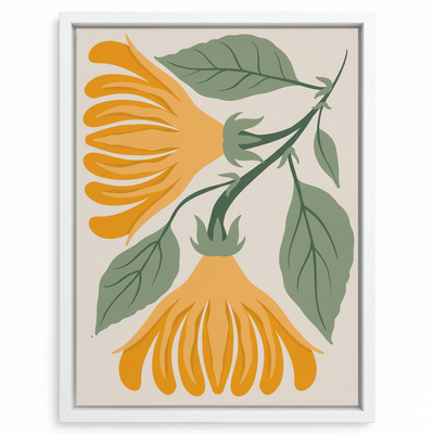 Sunflower Symphony – Framed Canvas Wall Art