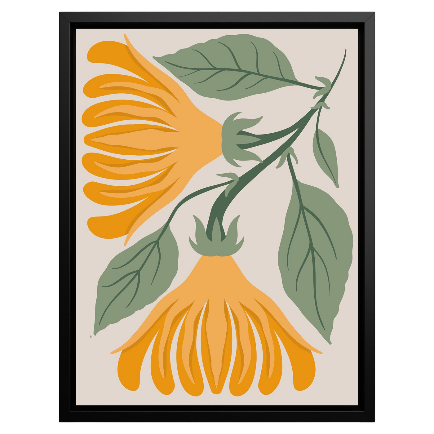 Sunflower Symphony – Framed Canvas Wall Art