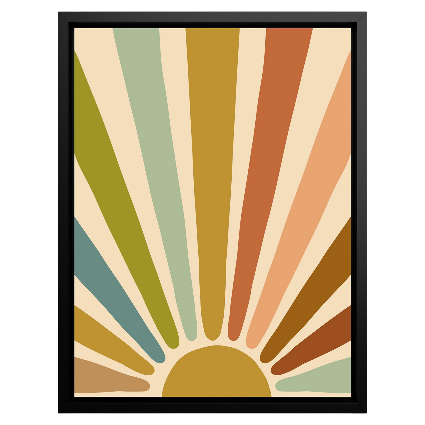 Sunburst Vibes – Framed Canvas Wall Art
