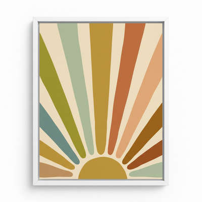 Sunburst Vibes – Framed Canvas Wall Art