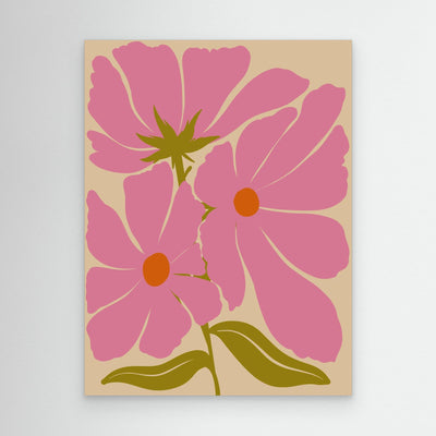 Blushing Blooms – Framed Canvas Wall Art