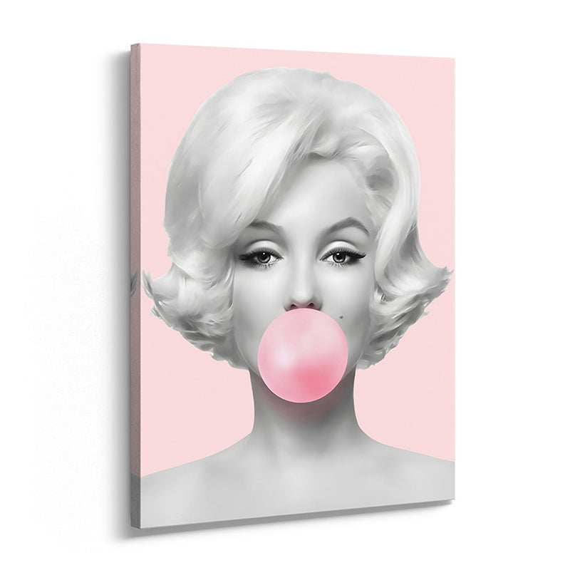 Pink Bubble Pop Portrait Canvas