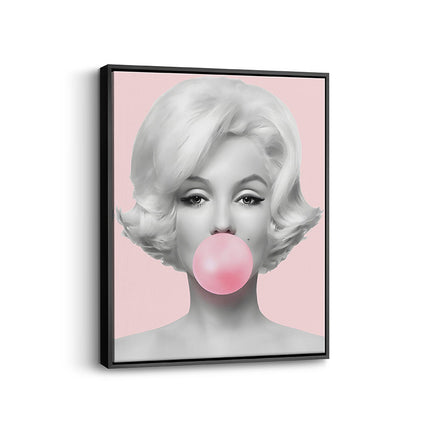 Pink Bubble Pop Portrait Canvas
