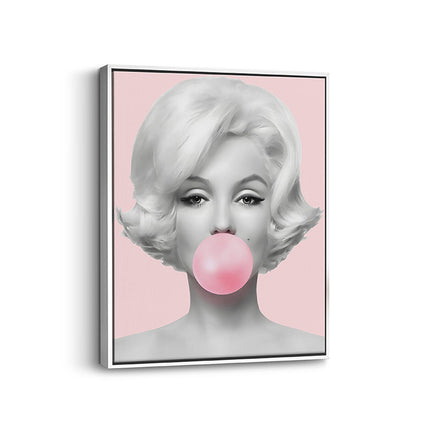 Pink Bubble Pop Portrait Canvas