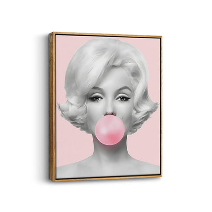 Pink Bubble Pop Portrait Canvas