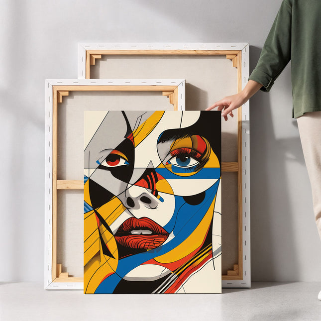 "Fractured Gaze" – Cubist Pop Art Woman
