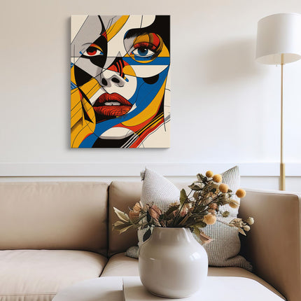 "Fractured Gaze" – Cubist Pop Art Woman