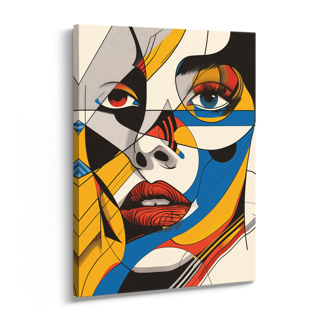 "Fractured Gaze" – Cubist Pop Art Woman