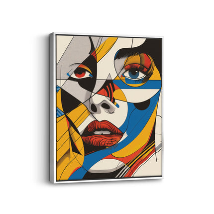 "Fractured Gaze" – Cubist Pop Art Woman