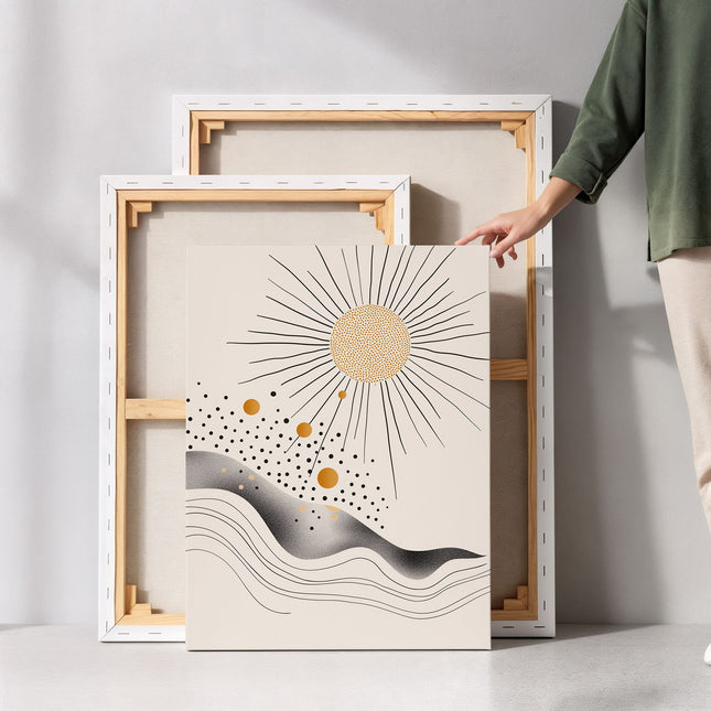 "Cosmic Drift" – Abstract Geometric Lines & Dots