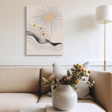 "Cosmic Drift" – Abstract Geometric Lines & Dots