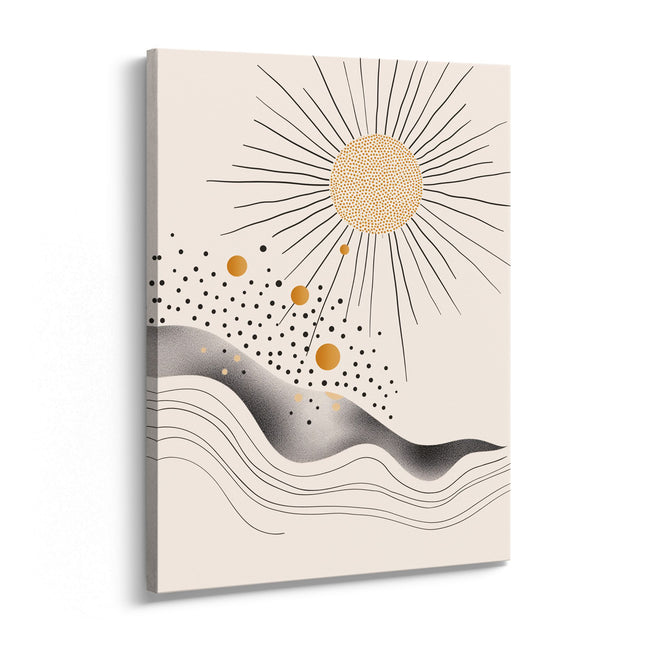 "Cosmic Drift" – Abstract Geometric Lines & Dots