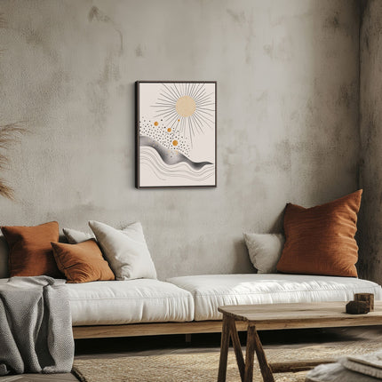 "Cosmic Drift" – Abstract Geometric Lines & Dots