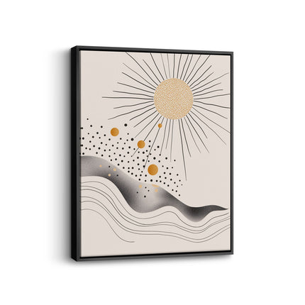 "Cosmic Drift" – Abstract Geometric Lines & Dots