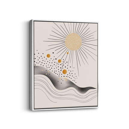"Cosmic Drift" – Abstract Geometric Lines & Dots
