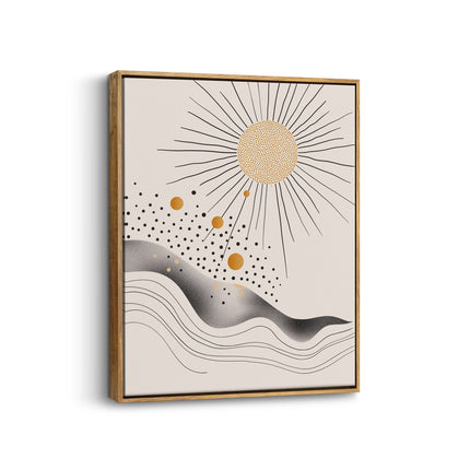 "Cosmic Drift" – Abstract Geometric Lines & Dots
