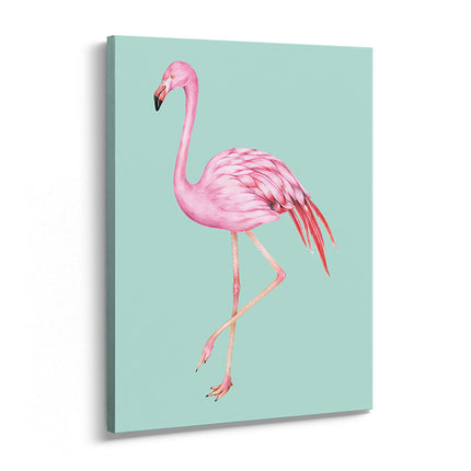 “Pink Flamingo” Tropical Minimal Canvas