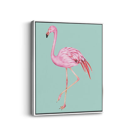 “Pink Flamingo” Tropical Minimal Canvas