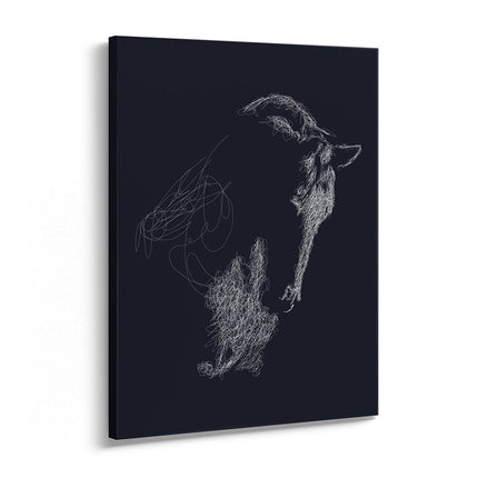 “Silver Lines” Scribble Portrait Canvas