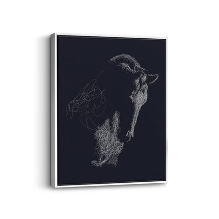 “Silver Lines” Scribble Portrait Canvas
