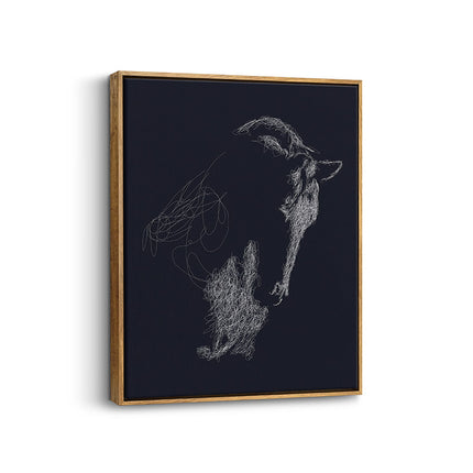 “Silver Lines” Scribble Portrait Canvas