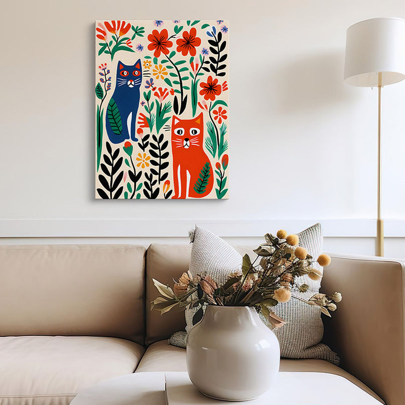 Whimsical Floral Canvas